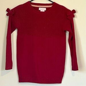 Tommy Bahama Red Kids Sweater with Bow Details - Size: Small (7-8)